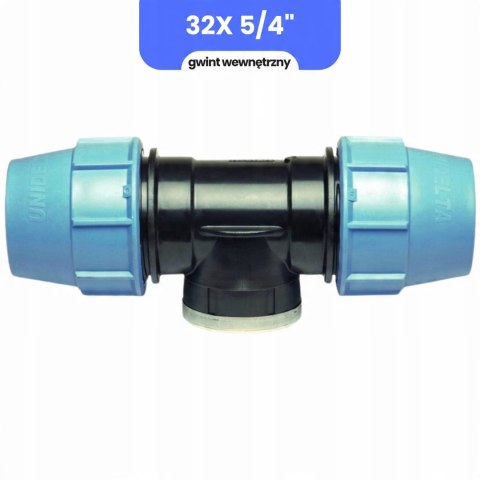 Trójnik PE 32mm x GW 3/4" x 32mm Unidelta Trójnik PE 32mm x GW 3/4" x 32mm Unidelta