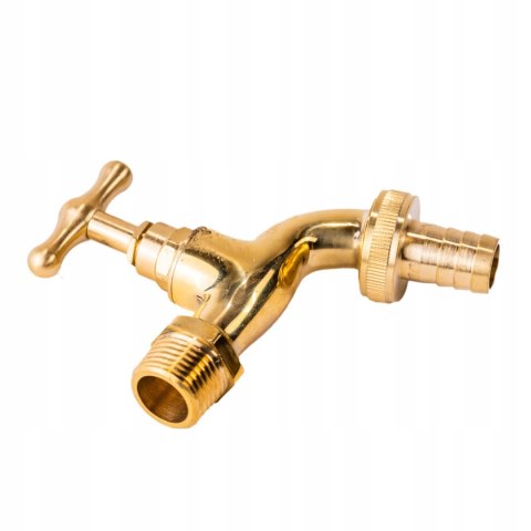 Zawór grzybkowy ze złączką do węża 1/2'' złoty, polerowany Zawór grzybkowy ze złączką do węża 1/2'' złoty, polerowany