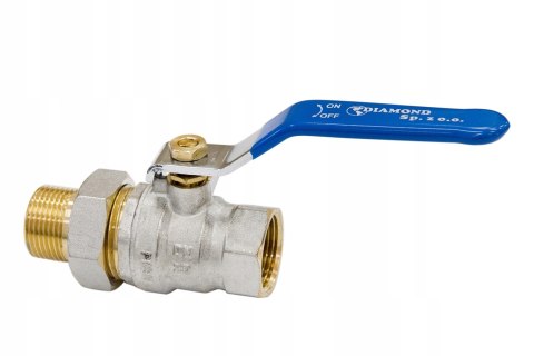 Zawór kulowy 3/4" śrubunek z rączką mocny DN20 Zawór kulowy 3/4" śrubunek z rączką mocny DN20