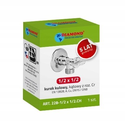 Zawór kulowy Diamond 1/2''x 1/2" (ART.228)