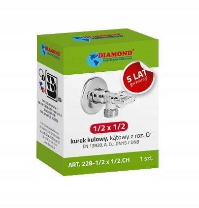 Zawór kulowy Diamond 1/2''x 3/4" (ART.228)