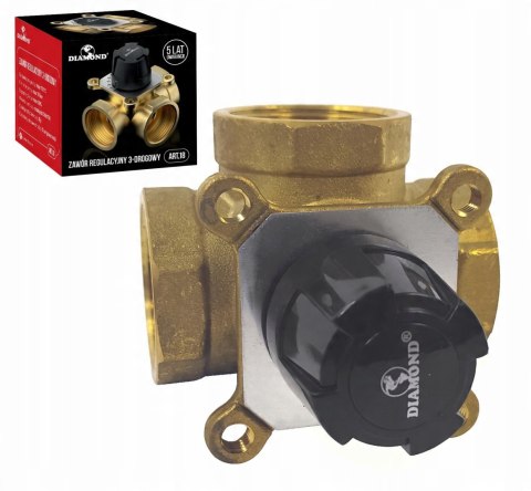 Zawór regulacyjny 3-drogowy 3/4" DN20 Zawór regulacyjny 3-drogowy 3/4" DN20