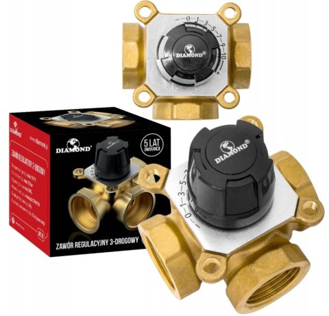 Zawór regulacyjny 3-drogowy 3/4" DN20 Zawór regulacyjny 3-drogowy 3/4" DN20
