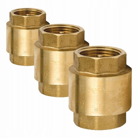 Zawór zwrotny z trzpieniem i grzybkiem mosiężnym 1 1/2" DN40
