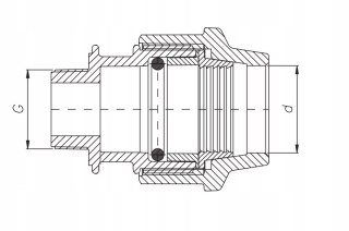 Złączka PE Unidelta 32 mm x 1" gwint zewnętrzny