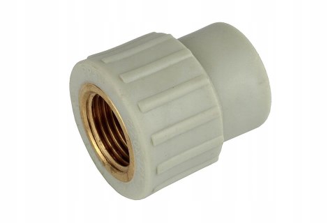 Złączka, mufa PP do zgrzewania 20mm/1/2" gwint wewnętrzny Złączka, mufa PP do zgrzewania 20mm/1/2" gwint wewnętrzny