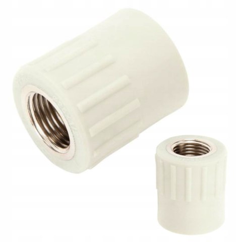 Złączka, mufa PP do zgrzewania 20mm/1/2" gwint wewnętrzny Złączka, mufa PP do zgrzewania 20mm/1/2" gwint wewnętrzny