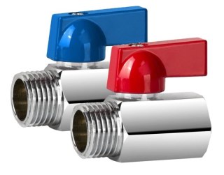 Zawór kulowy mini nyplowy 1/2" DN15 chrom